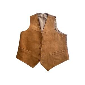 Microsuede Vest Brown Western Cowboycore Vintage Style